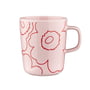 Marimekko - Oiva Piirto Unikko mok met handvat, 250 ml, roze/rood