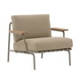 Muuto - Settle Outdoor Lounge Chair, bruin / taupe (stof Ribbed Weave 5)