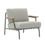 Muuto - Settle Outdoor Lounge Chair, groen / donkergroen (stof Ribbed Weave 2)