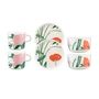 Marimekko - Oiva Puutarhakutsut koffieset, wit / groen / oranje (6 stuks)