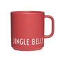 Design Letters AJ Favourite - Porseleinen mok met handvat, Jingle Bells / rood