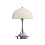 Louis Poulsen - Panthella 160 Draagbare V3 oplaadbare LED tafellamp, chroom / opaal beige