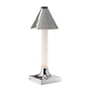 Kartell - Goodnight LED oplaadbare lamp, H 31,5 cm, diffuser Ø 11,8 cm, gepolijst chroom