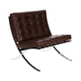 Barcelona Knoll - Relax fauteuil, chroom / leer donkerbruin Venezia