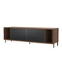 Hartô - Gabin Sideboard 162 x 49 cm, natuurlijk notenhout / leigrijs