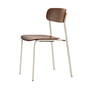 Thonet - S 243 Stoel, parelwit RAL 1013 / blank gelakt noten