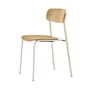 Thonet - S 243 Stoel, parelwit RAL 1013 / eiken blank gelakt