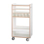 Tojo Fahrbar - Trolley, met horizontale flesseninzet, wit