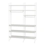 String - Opbergcombinatie, 140 x 200 x 30 cm, wit