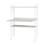 String - Werkplekcombinatie, 78 x 115 x 58 cm, wit / wit
