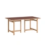 Moebe - Eettafel, 90 x 160 cm, eiken naturel / bordeaux
