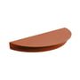 Moebe Half Moon - Wandplank, 20 x 40 cm, staal, terracotta