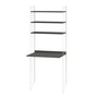 String - Combinatie werkplek, 78 x 200 x 30 cm, donkergrijs / wit