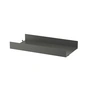 String - Metalen plank met hoge rand, 58 x 30 cm, donkergrijs
