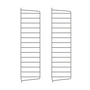 String - Muurladder voor String Plank 75 x 20 cm (set van 2), donkergrijs