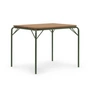 Normann Copenhagen - Vig buitentafel, 90 x 80 cm, naturel robinia / donkergroen
