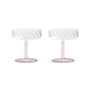 & klevering Coupe - Twirl champagneglas, roze (set van 2)