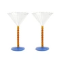 & klevering - Coupe Perle cocktailglas, karamel (set van 2)