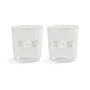 & klevering - Flora drinkglas 300 ml, wit (set van 2)