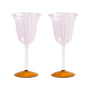 & klevering - Eve wijnglas 180 ml, roze (set van 2)