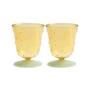 & klevering - Dot drinkglas 200 ml, geel (set van 2)
