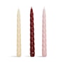 & klevering Bravo - Steunkaarsen, rood (set van 3)