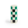 HAY - Column kaars medium Off-White, Green and Black check