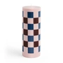 HAY - Column kaars large Light Pink, Bordeaux and Dark Blue