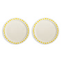 & klevering Folk - Bord, Ø 27,5 cm, geel (set van 2)