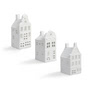 & klevering - Canal Haus theelichthouder #2, wit (set van 3)