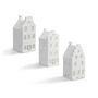 & klevering - Canal Haus theelichthouder #1, wit (set van 3)
