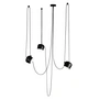 Flos - AIM Small LED -pendellamp met kap, zwart (3-lichts)