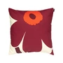 Marimekko - Unikko Kussenhoes, 50 x 50 cm, vanille / bordeaux / rood