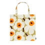 Marimekko - Pieni Unikko Boodschappentas, wit / crème / warm oranje