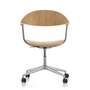 Vitra - Mynt Bureaustoel vier sterren, eiken naturel / gestraald aluminium (wielen voor harde vloeren)