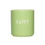 Design Letters - AJ Favourite Porseleinen mok, Happy / shadow lime