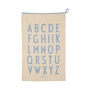 Design Letters - Premium Classic theedoek, naturel / lichtblauw
