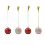 House Doctor - Mach Ornament, Ø 4 cm, rood / roos (set van 4)