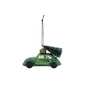 House Doctor - Xmas Cars Decoratieve auto's, 5,5 cm, groen/goud