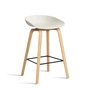 HAY - About A Stool AAS 32 H 65 cm, gelakt eiken / staal zwart / gemêleerd crème 2. 0 (kunststof glijders)