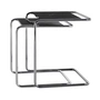 Thonet - JS. THONET a personal Interpretation by Jil Sander B 97 Serious Set tafels, Glossy Titan / Marmer Nero Marquina (set van 2)