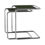 Thonet - JS. THONET a personal Interpretation by Jil Sander B 97 Serious Set tafels, Glossy Titan / high-gloss graphite green (set van 2)
