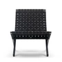 Carl Hansen - MG501 Cuba Stoel, zwart gelakt eiken / zwart / messing beslag (Limited Edition)