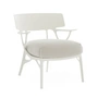 Kartell - A.I. Outdoor Loungestoel, wit / wit-beige (keperstof)