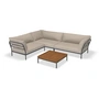 HOUE - Level 2 Loungeset 7, incl. bijzettafel, dark grey / ash