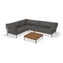 HOUE - Level 2 Loungeset 7, incl. bijzettafel, dark grey / dark grey basic