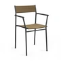 Northern - Vev fauteuil, zwart / bruin