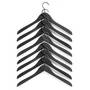 HAY - Soft Coat Kleerhanger slim, zwart (8 stuks)
