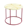 Acapulco Design - The Side Table, mesita, CDMX_2, eierschaal / bordeaux rood
