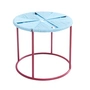 Acapulco Design - The Side Table, mesita, ICDMX_1, lichtblauw / bordeauxrood